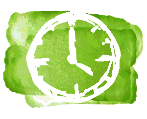 Icon Startzeit Dekoratives Element: Startzeitenreservierung