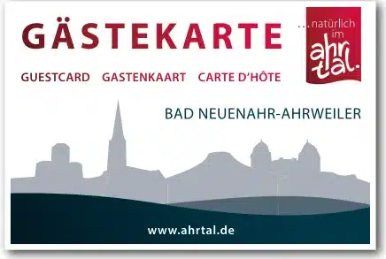 Gästekarte vom ahrtal Bad Neuenahr-Ahrweiler Gästekarte für GLC Bad Neuenahr